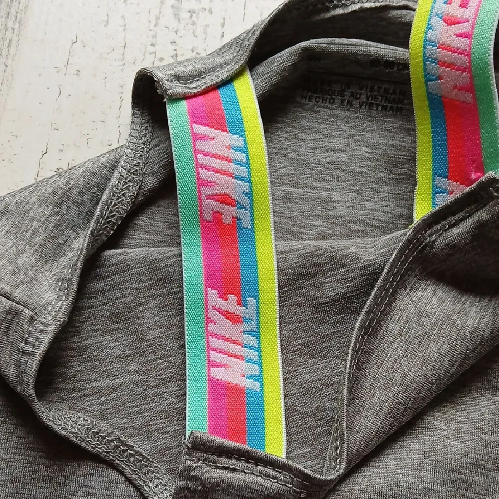 Nike Pink and Gray Diaper Cover with Vibrant Accents